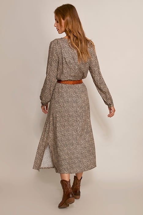 ROUND NECK DRESS SIDESLIT MULTI 3