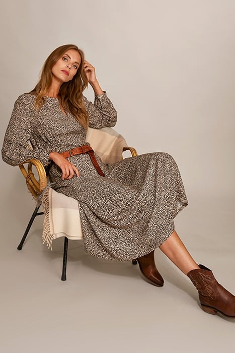 ROUND NECK DRESS SIDESLIT MULTI 2