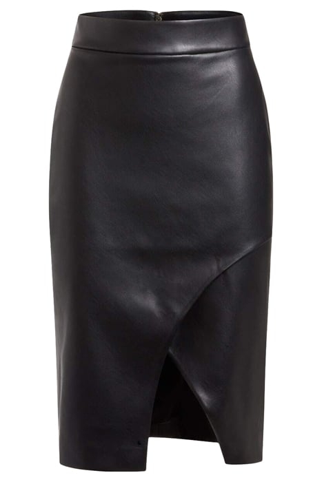 MARCIANO BY GUESS THORNE SKIRT JET BLACK LEATHER 4