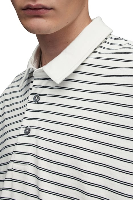 AVE SS POLO CHALK WHT/JET BLK 5