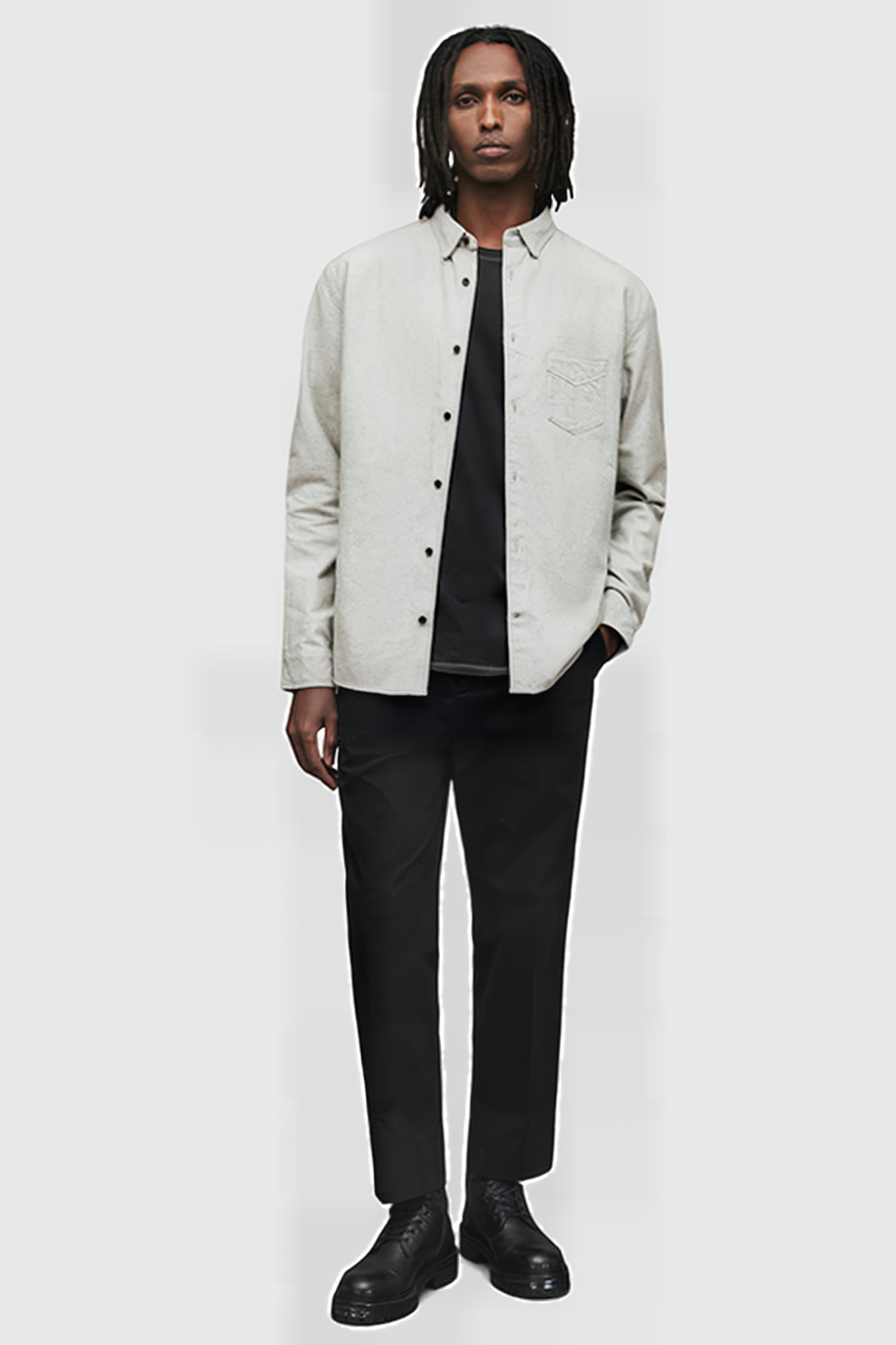 ARDEN LS SHIRT GREY MARL 4