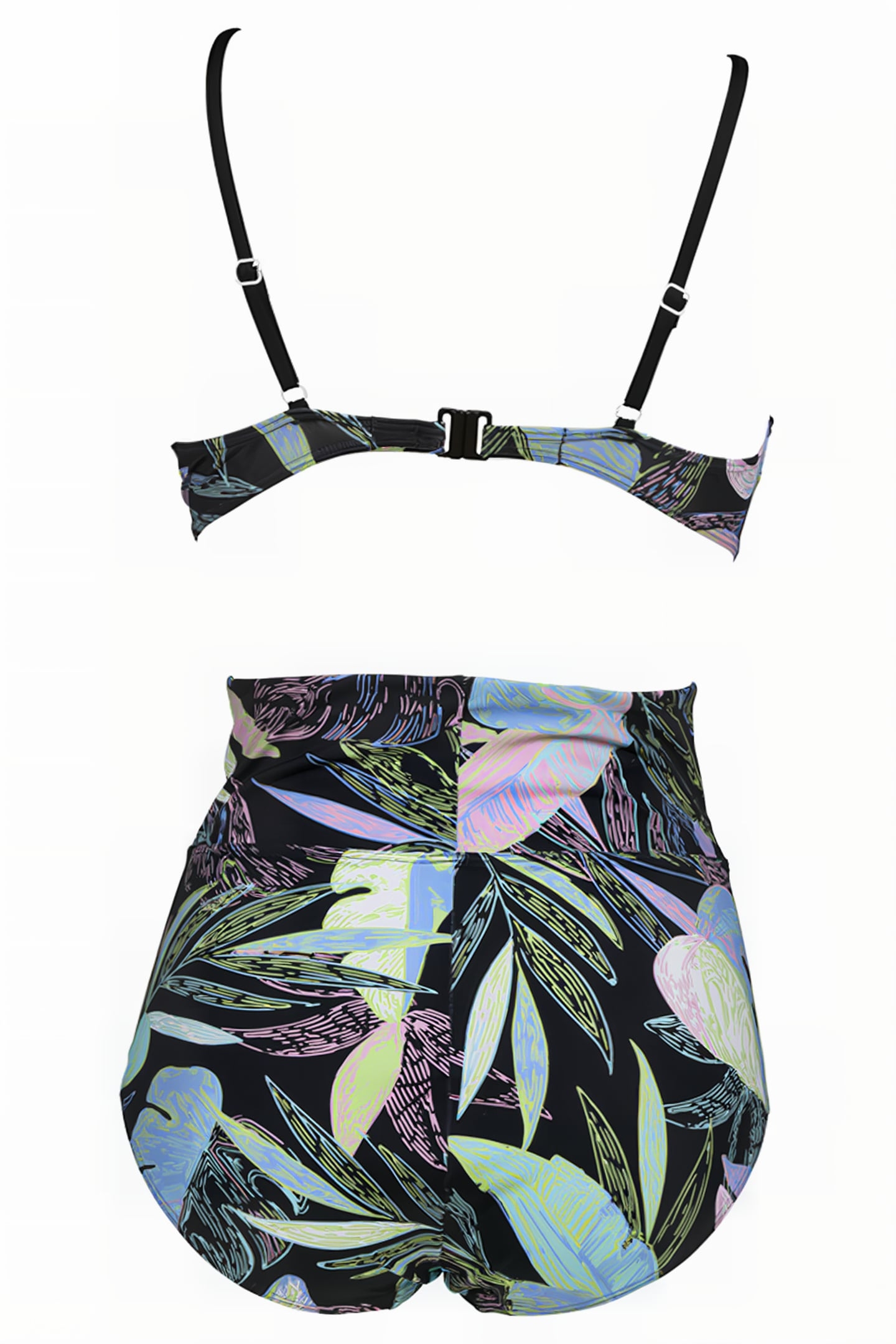 W CECILIA TWO PIECES C-CUP BLACK MULTI BLACK 2