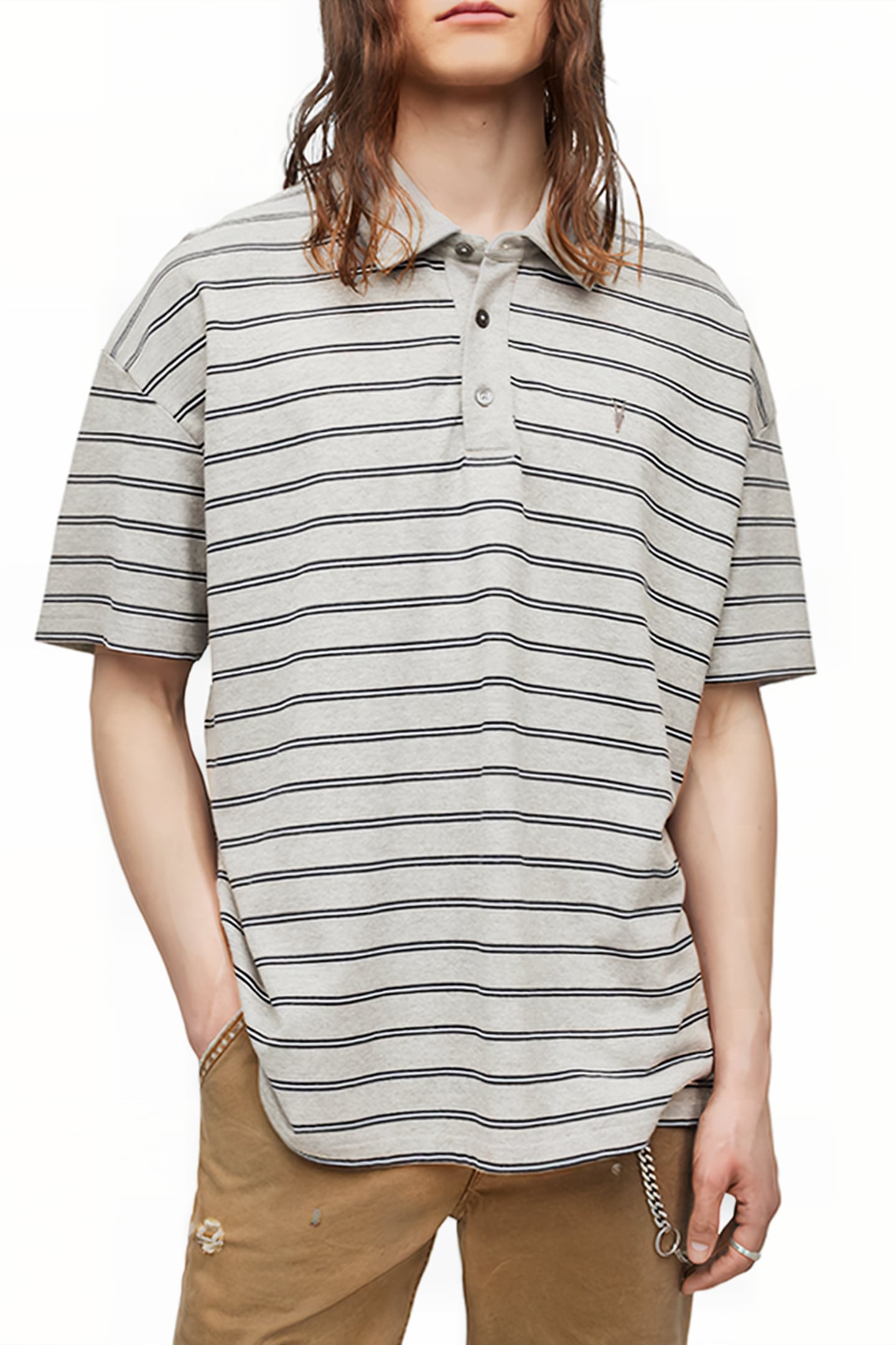 HAYDEN SS POLO GREY MARL 1