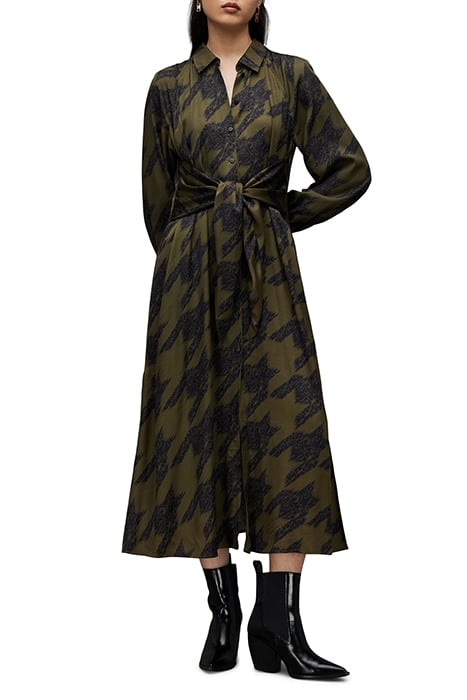 CLANETTA TONI DRESS KHAKI GREEN 1