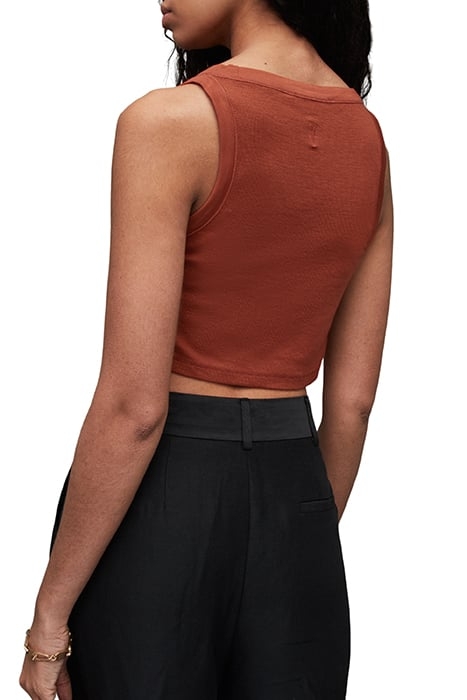 RINA CROPPED TANK RUST BROWN 2
