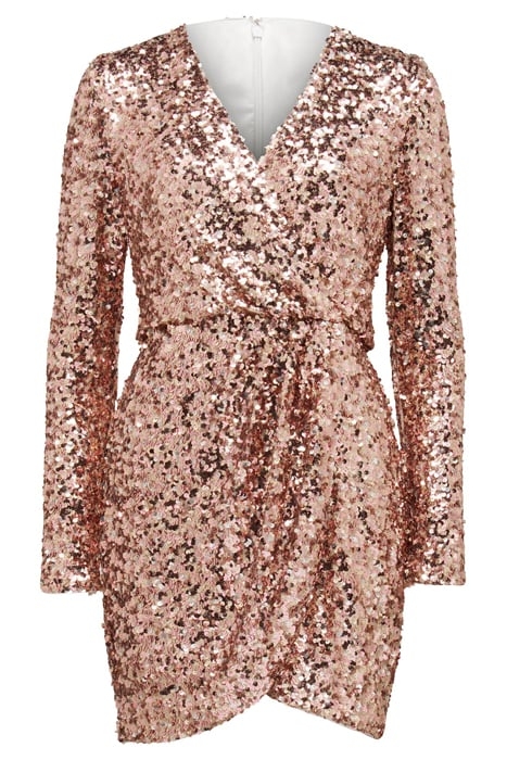 JAGGER SEQUIN RUCHED MINI DRESS MULTI 6