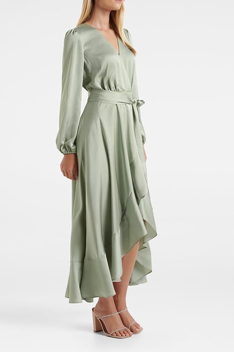 SUSANNA HIGH LOW HEM DRESS SAGE 3