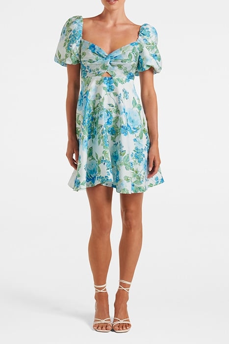 FAITH TWIST MINI DRESS LIGHT SALISBURY FLORAL 3