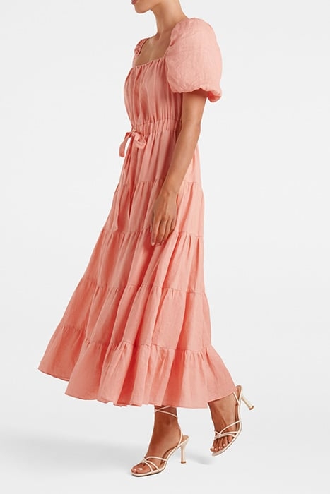 POLLY PINTUCK MIDI DRESS CONCH SHELL 3