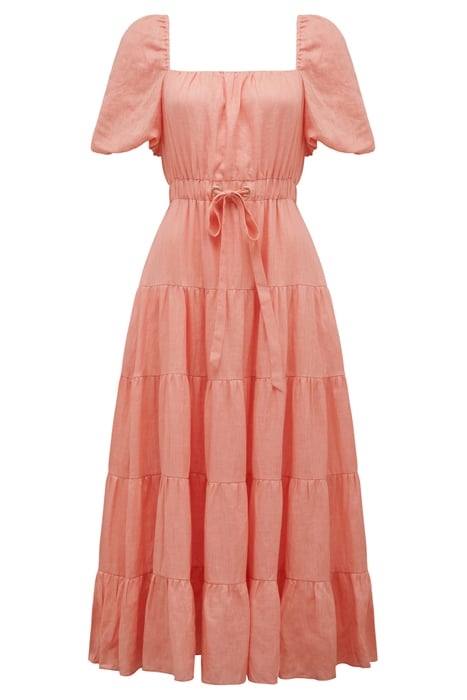 POLLY PINTUCK MIDI DRESS CONCH SHELL 5