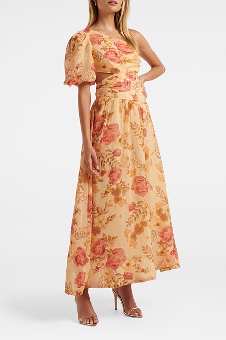 GIORDANA PUFF SLEEVE MIDI HILLVIEW FLORAL 3