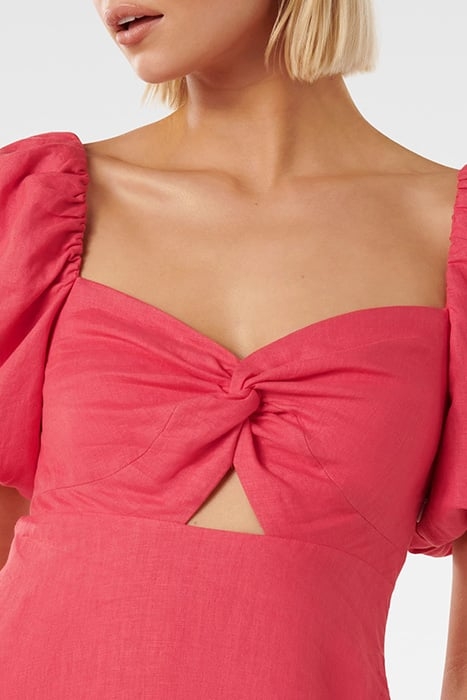 JOJO TWIST MIDI DRESS HOT RASPBERRY 4