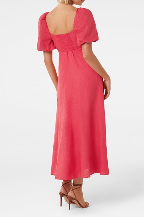 JOJO TWIST MIDI DRESS HOT RASPBERRY 2