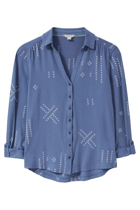 ANNIE EMBROIDERED JERSEY SHIRT BLUE MULTI 3