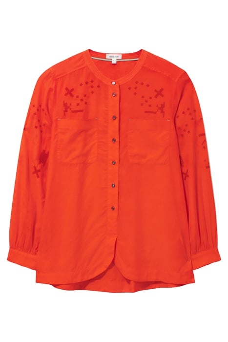 MARTA EMBROIDERED SHIRT RED MULTI 1