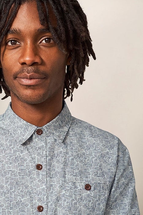 WELCH LINE PRINTED SHIRT DARK GREY 3