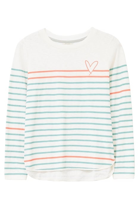 CASSIE LS TEE WHITE MULTI 1