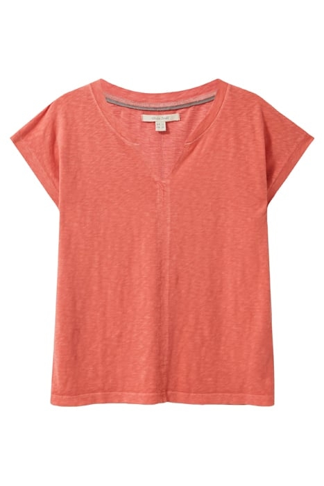 NELLY NOTCH NECK TEE MID PINK 4