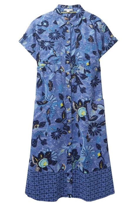 RENO LINEN SHIRT DRESS BLUE PRINT 4