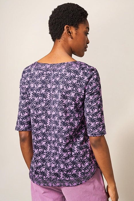 WEAVER JERSEY TEE PURPLE MULTI 2