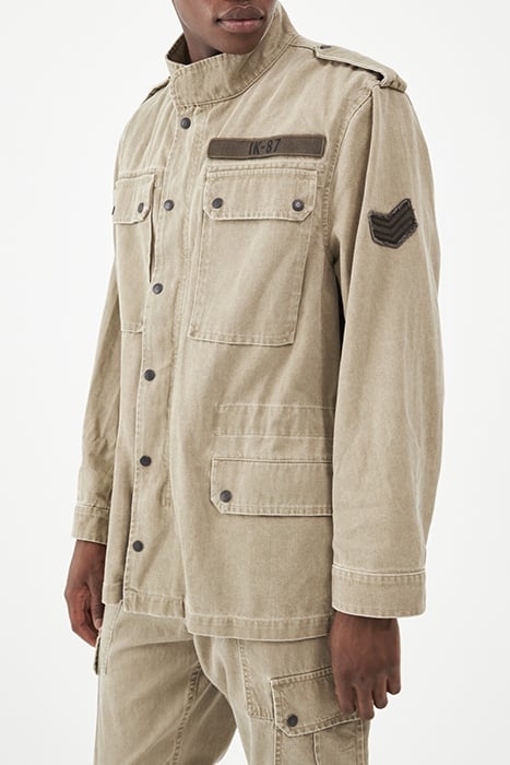 LIGHT KHAKI TERRA® DENIM SAFARI JACKET 4