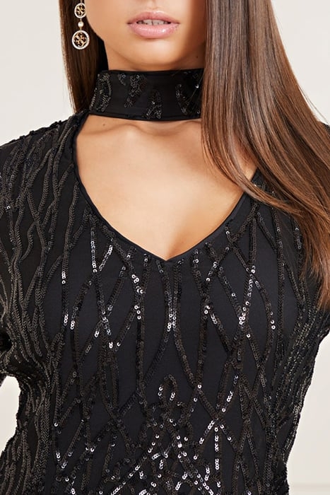 ROARING SEQUINS SHOR JET BLACK MULTI 3