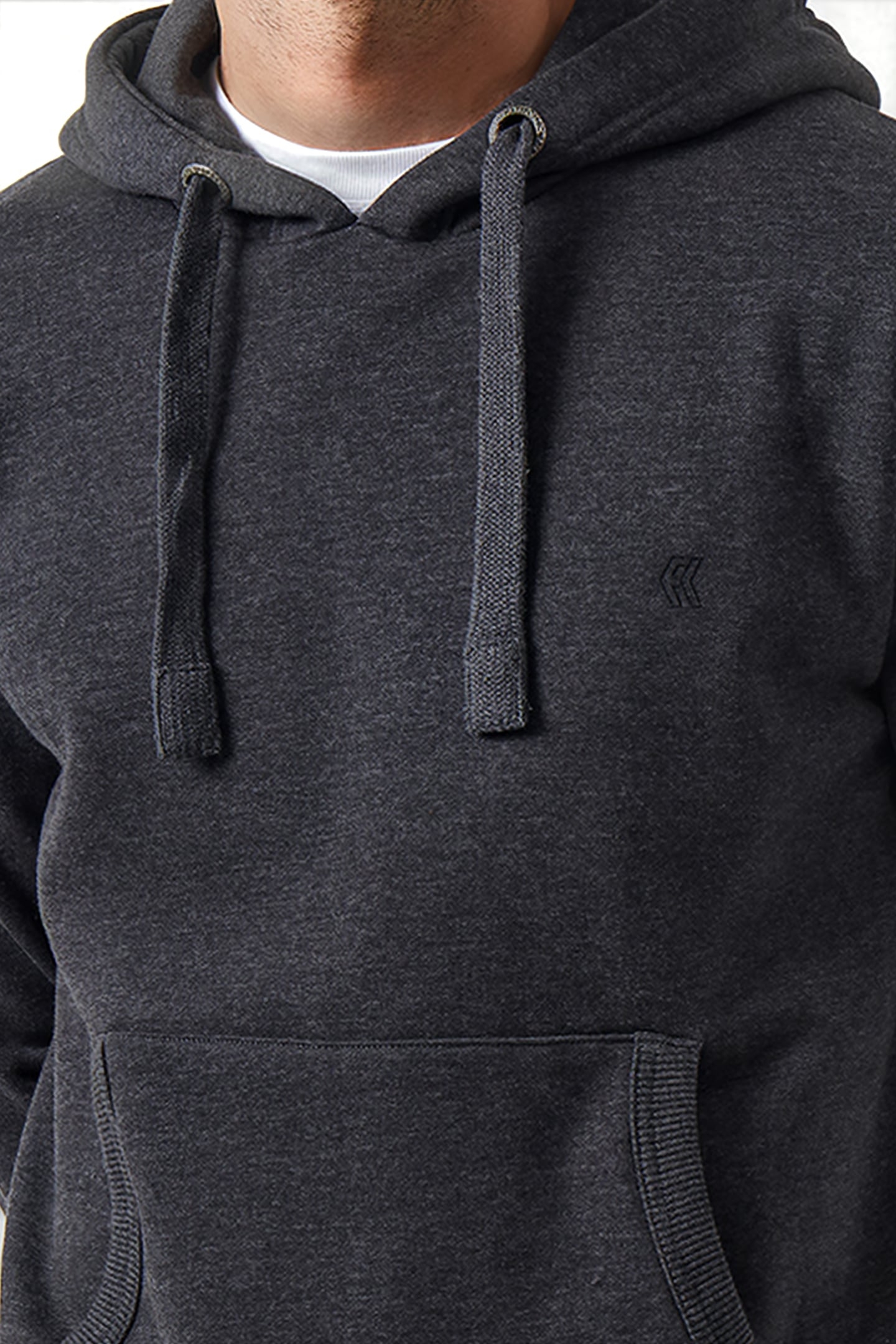 OVERHEAD SWEAT HOODIE CHARCOAL MELANGE 4