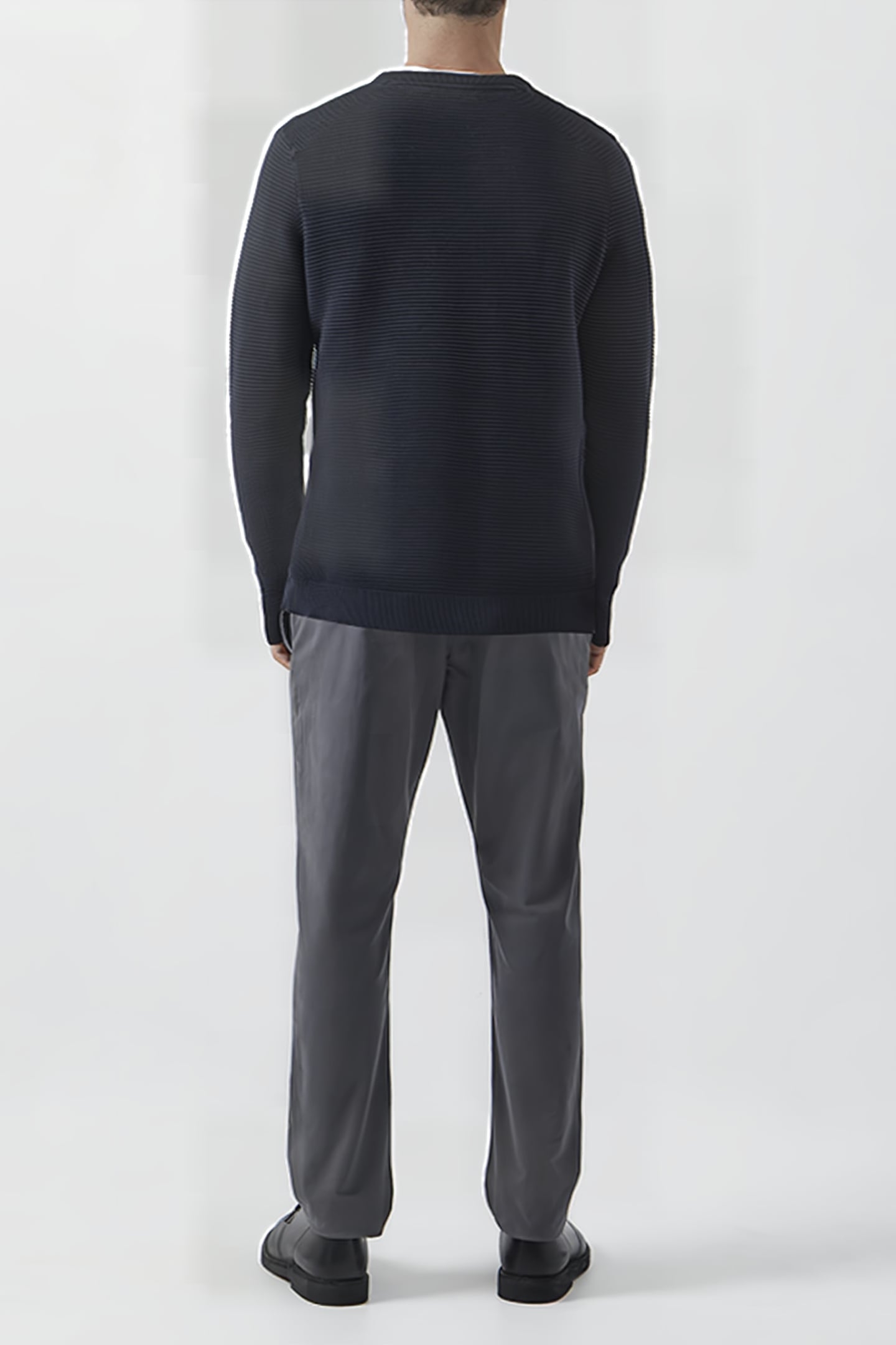 OTTOMAN CREW NECK JUMPER DARK NAVY 3