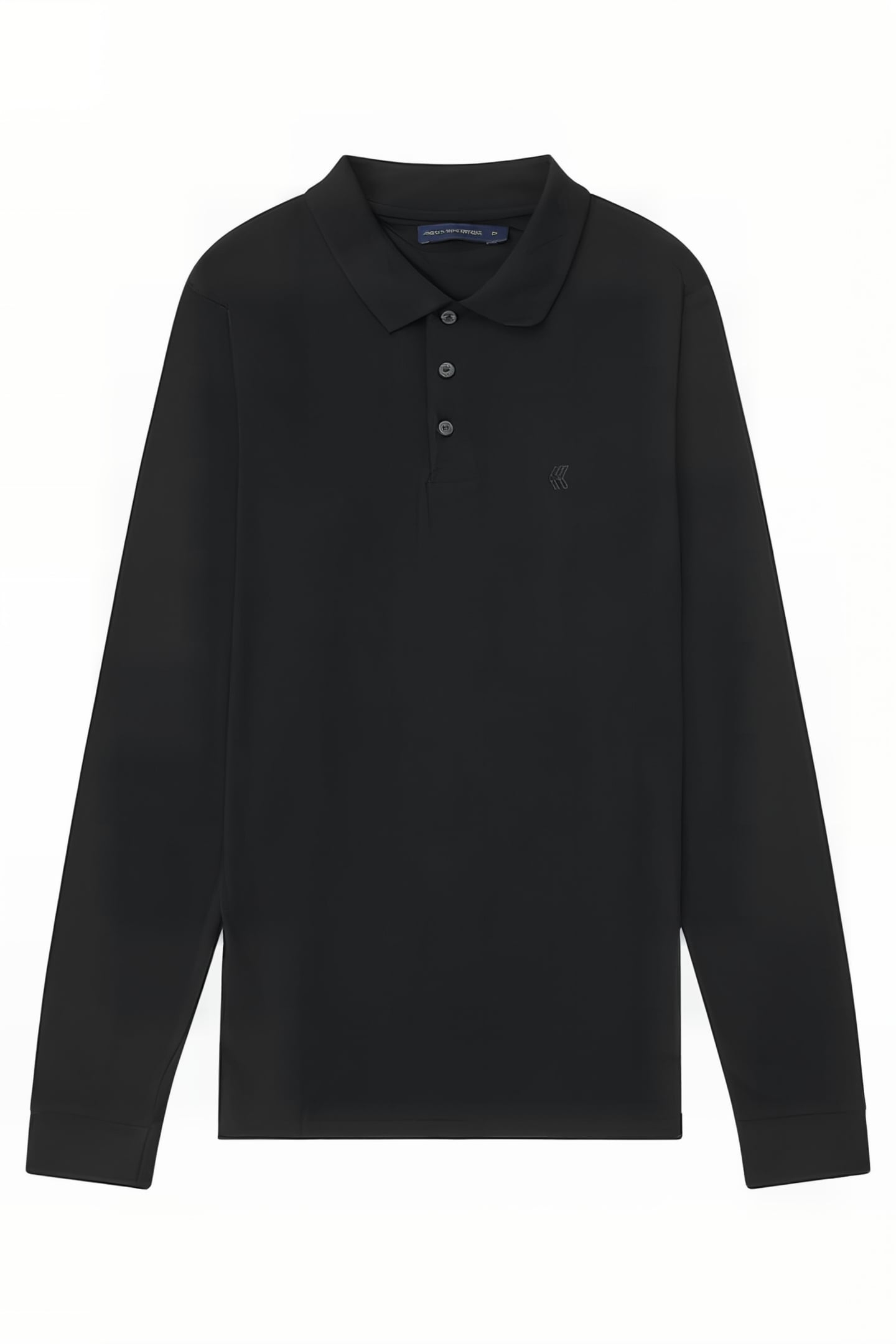 2 PACK LONG SLEEVE POLO SHIRT BLACK 4