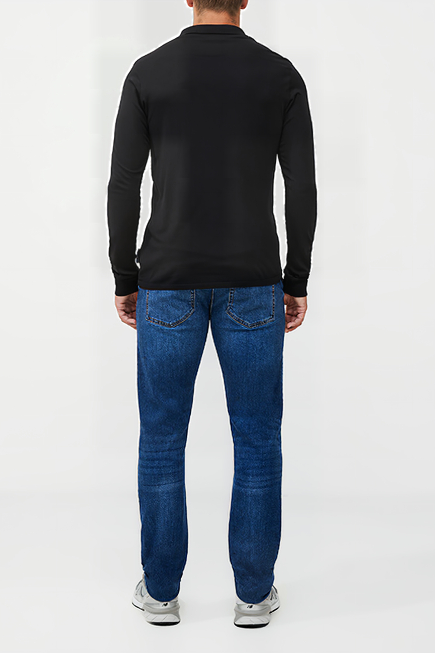 2 PACK LONG SLEEVE POLO SHIRT BLACK 3