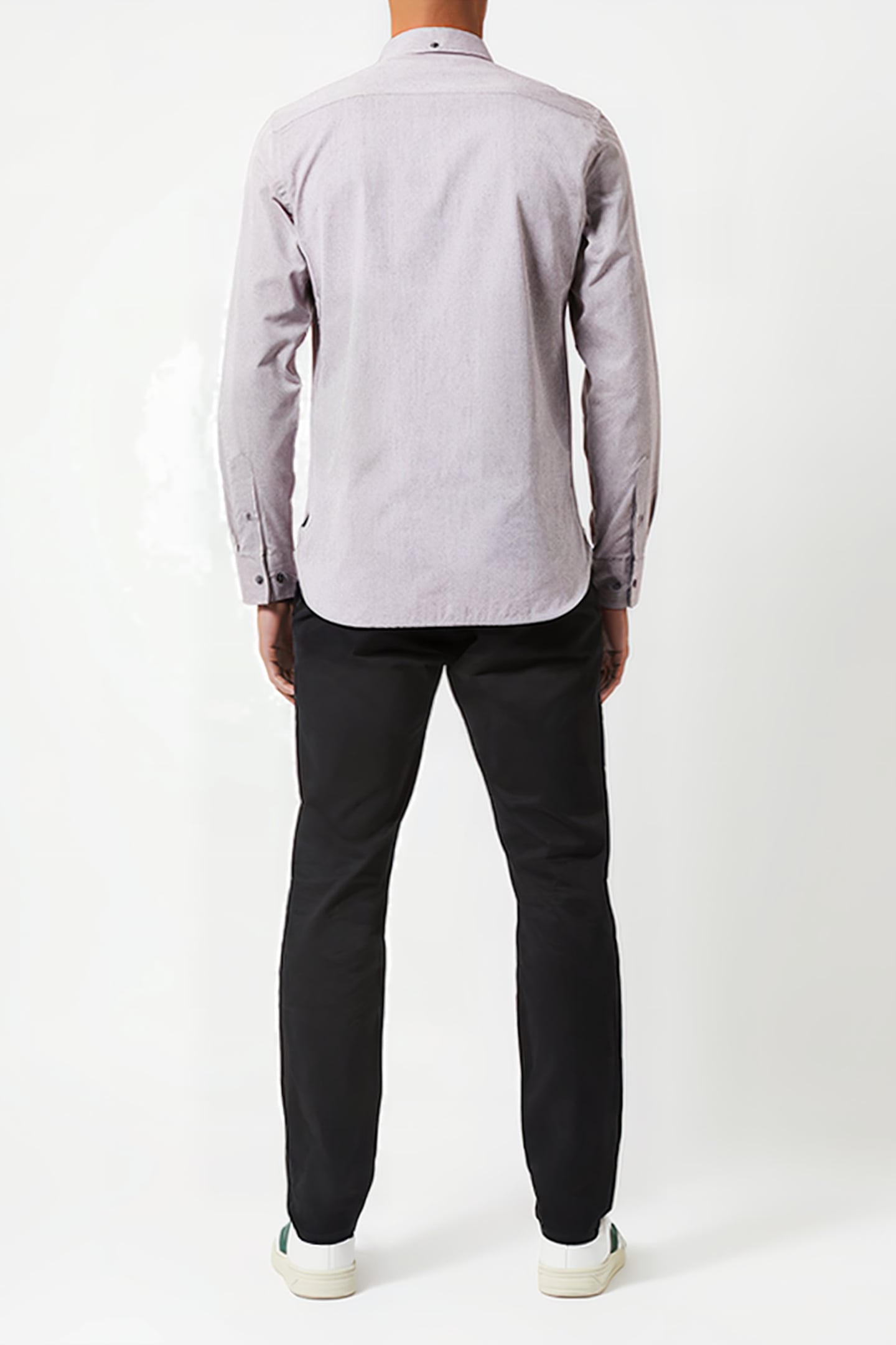 OXFORD LOGO LONG SLEEVE SHIRT BORDEAUX/DARK NAVY 3