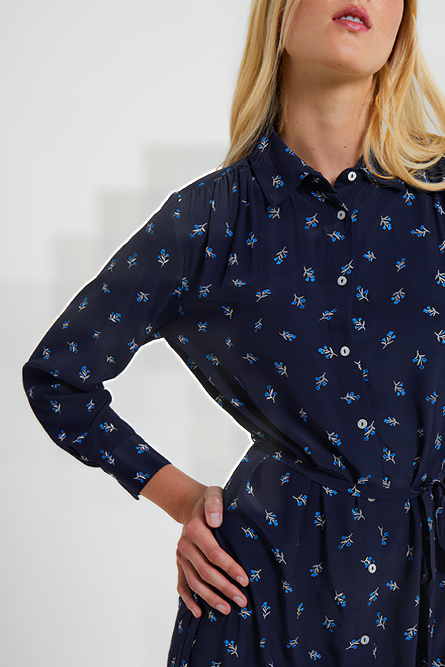 CECILIA DELPHINE SHIRT DRESS MARINE 4
