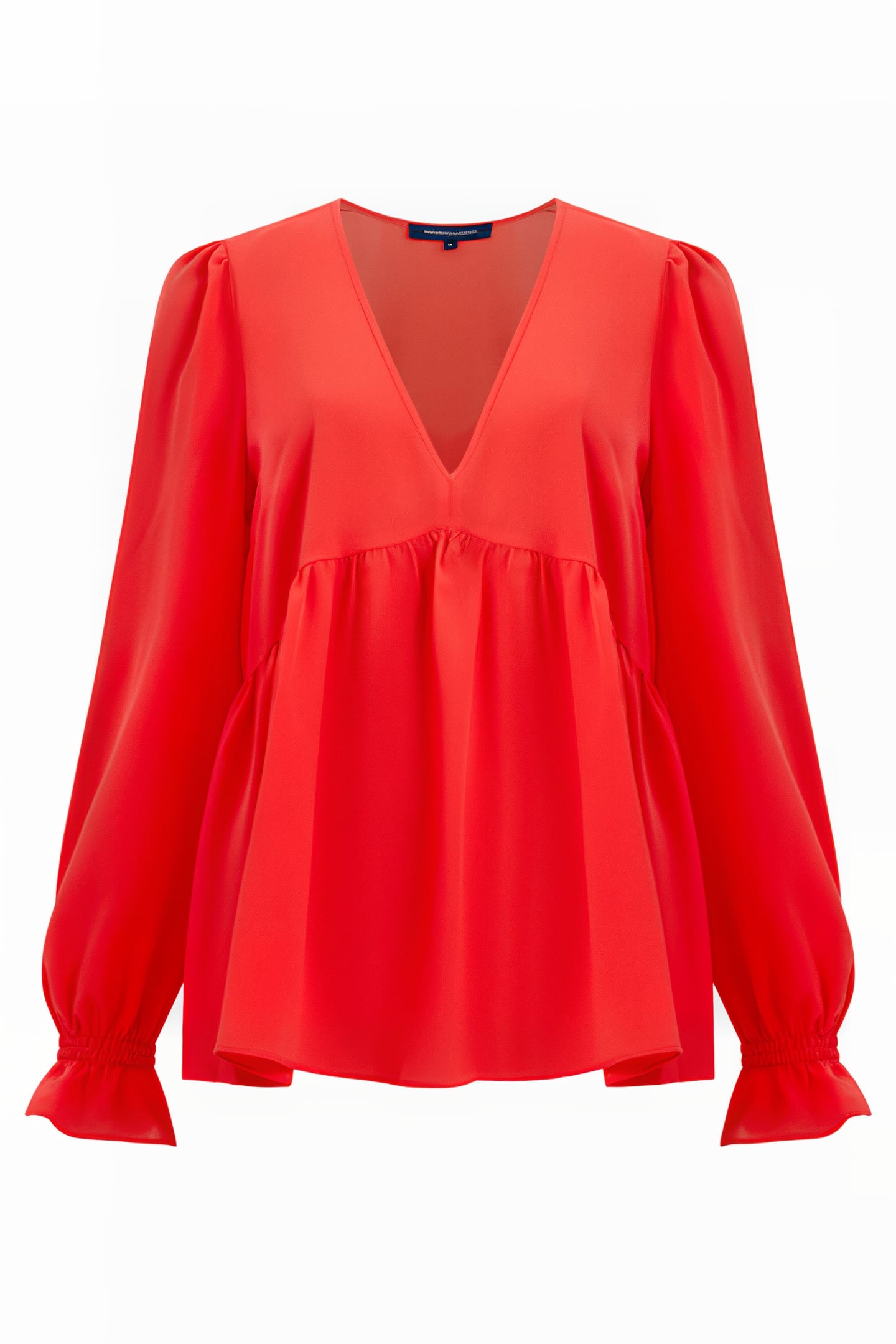 CREPE LIGHT V NECK TOP BITTERSWEET 4