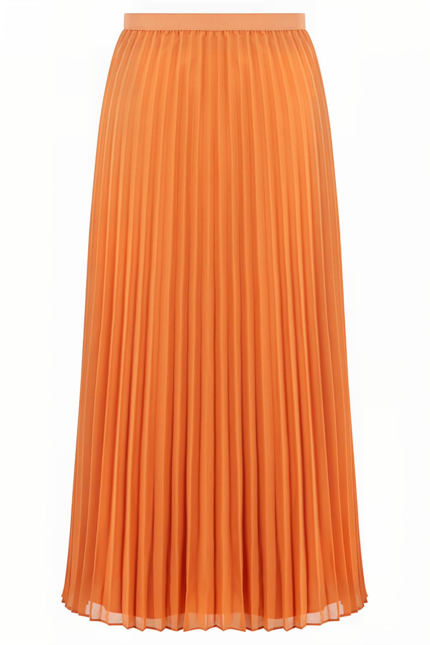 PLEATED SOLID MIDI SKIRT HONEY BRONZE 4