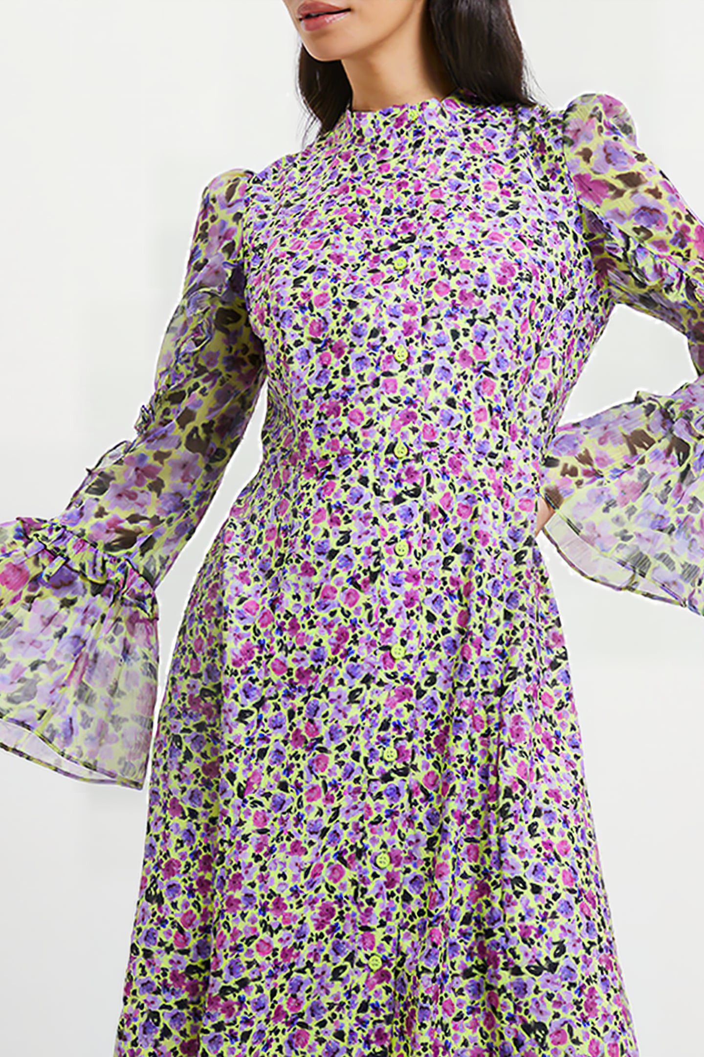 ALEZZIA ELY MIDI DRESS SHARP GREEN 4