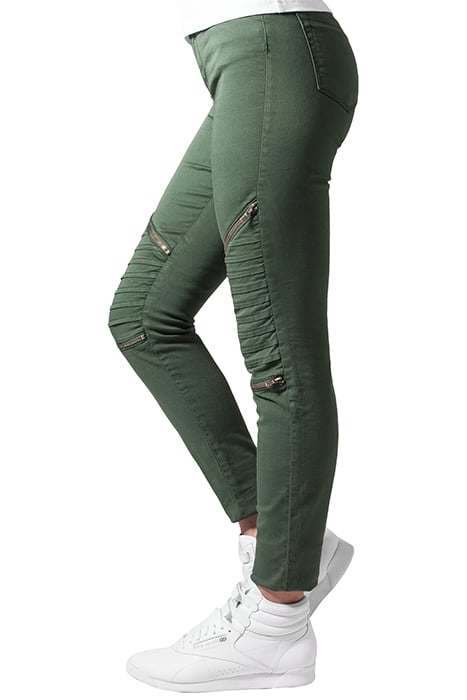 LADIES STRETCH BIKER PANTS OLIVE 7
