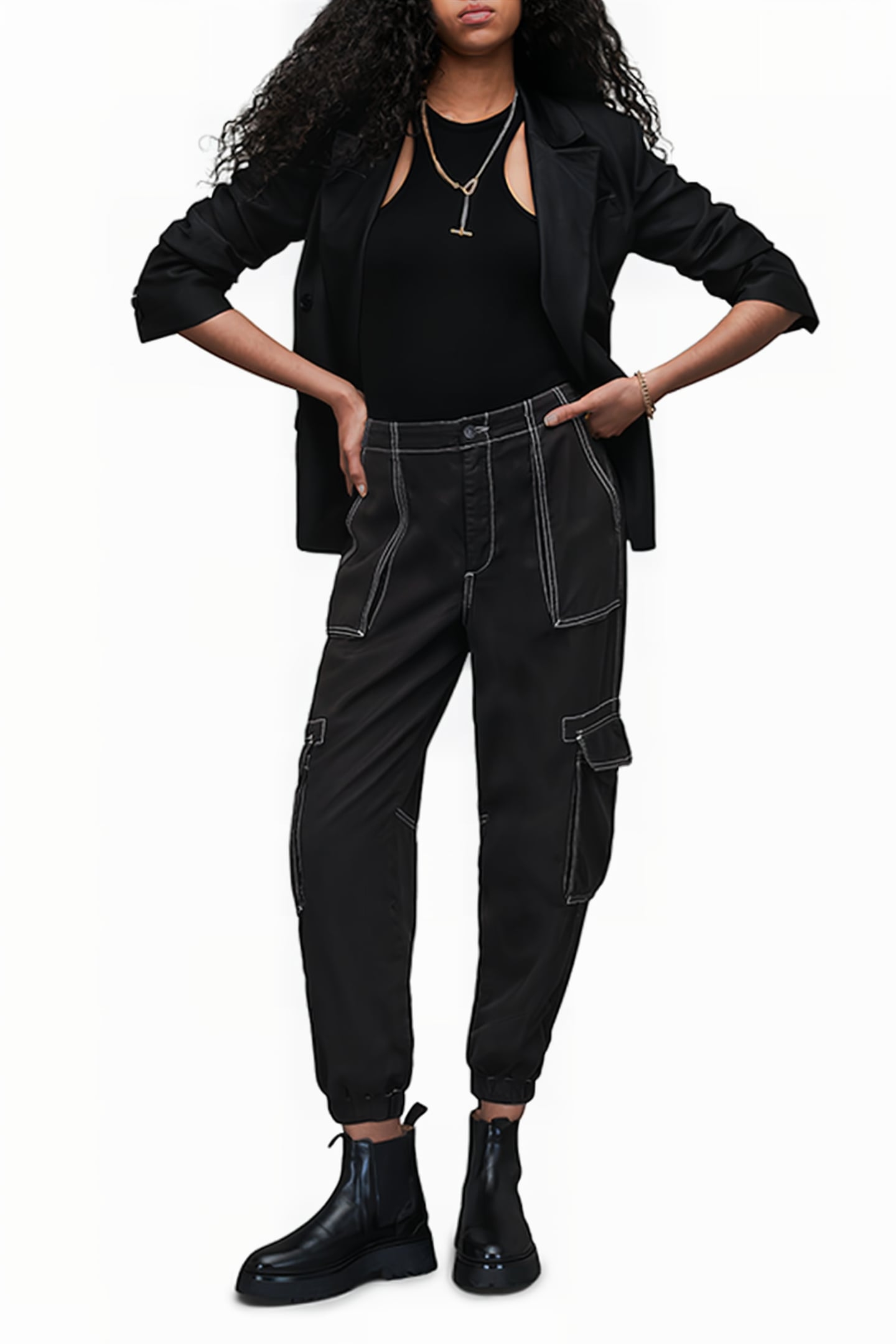 FRIEDA STITCH TROUSE BLACK 1