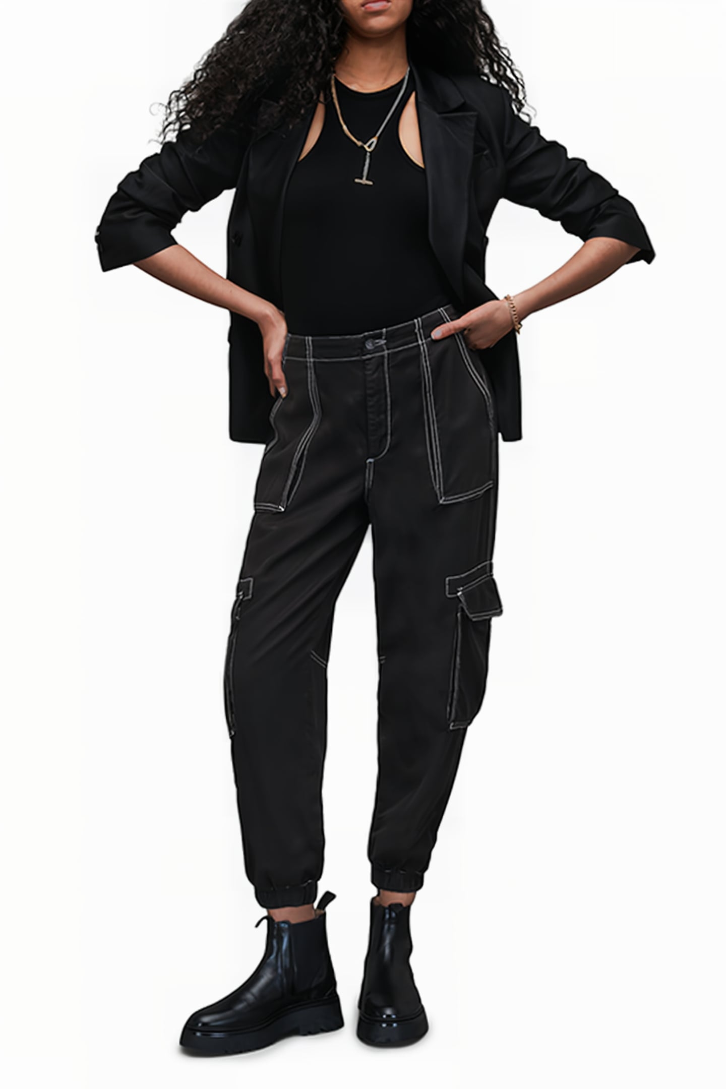 FRIEDA STITCH TROUSE BLACK 7