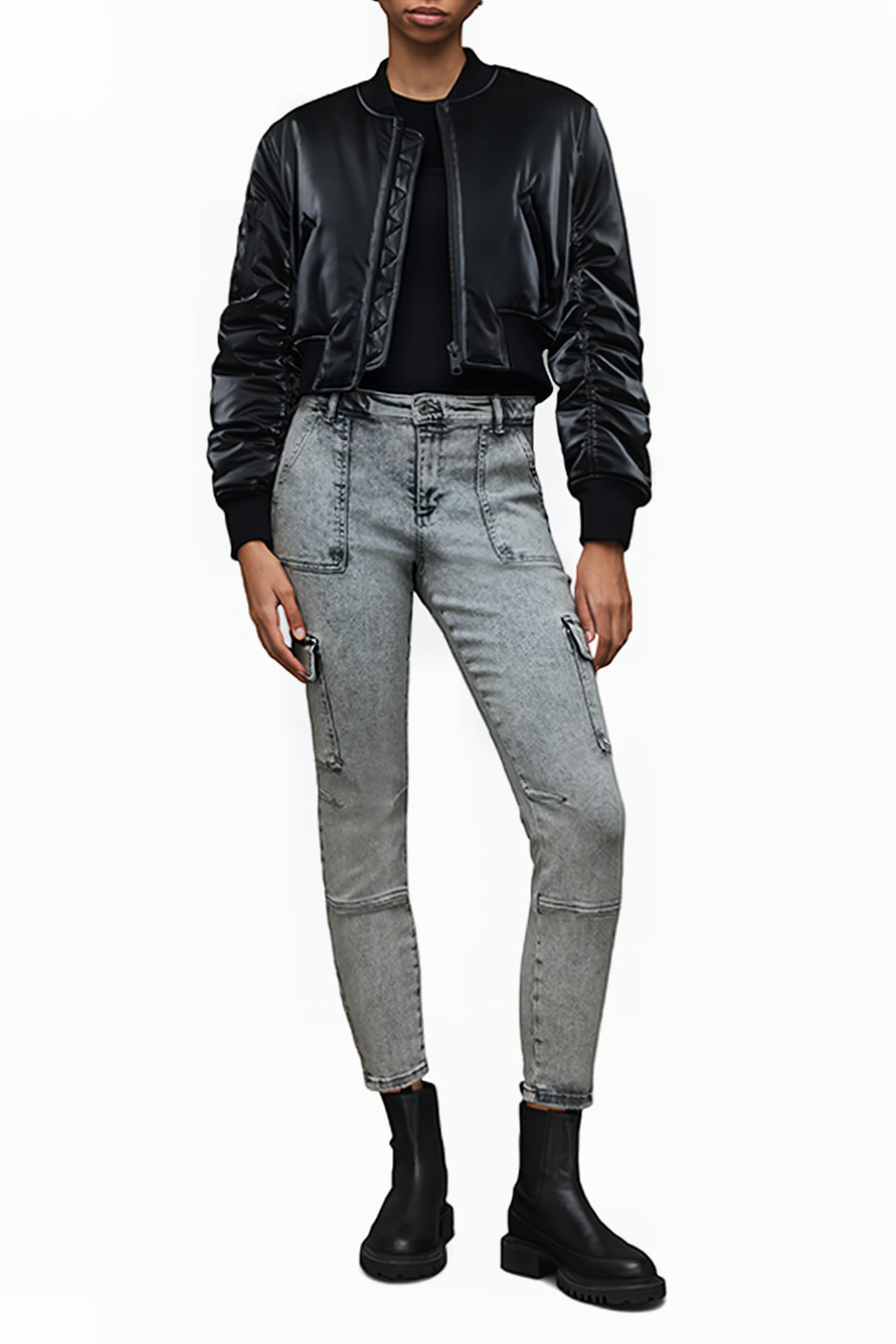 DURAN SKINNY CARGO SNOW GREY 2