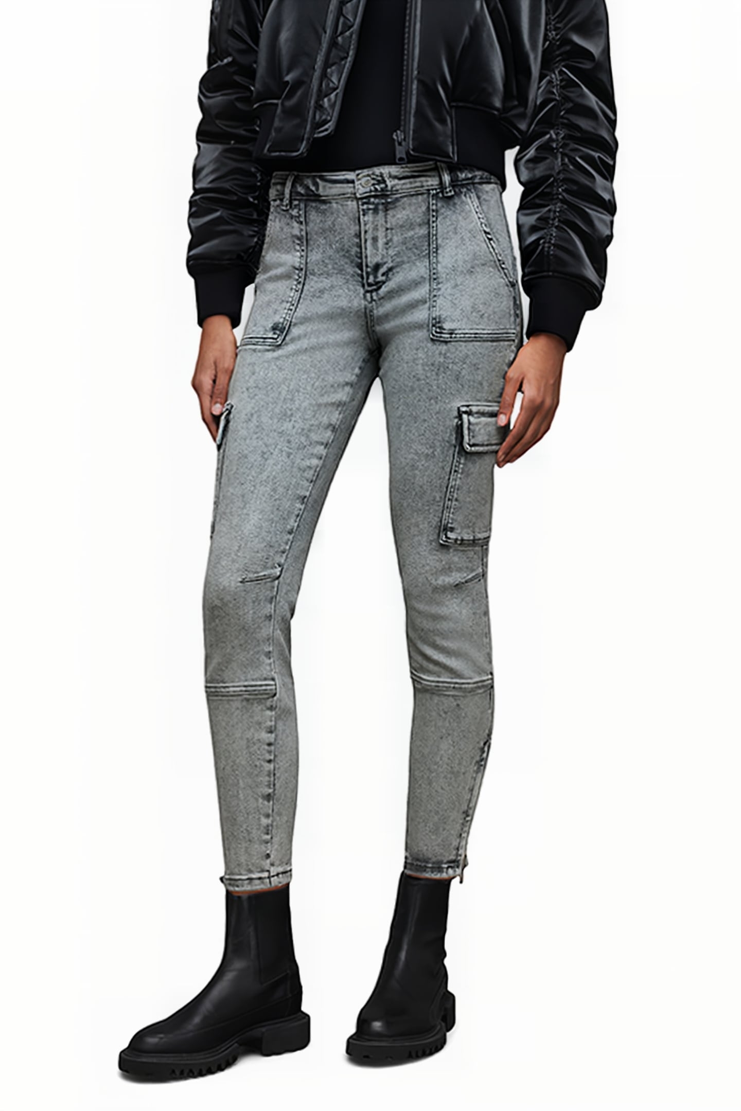 DURAN SKINNY CARGO SNOW GREY 1