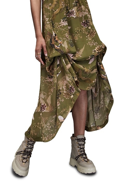 AREENA PEGGY DRESS KHAKI GREEN 4