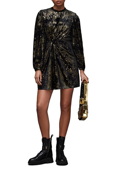 JEMIMA STAR DRESS BLACK GOLD 3