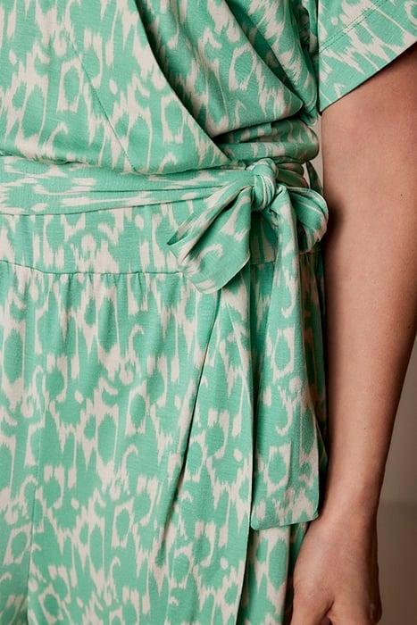 JUMPSUIT TWO TONE PRINT ON VISCOSE EA SOFT EMERALD 4