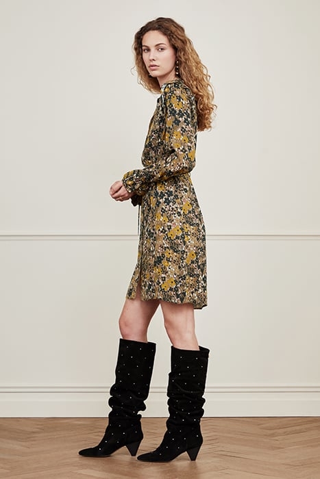 BECCA DRESS CLASSY CAMEL/BLACK 4