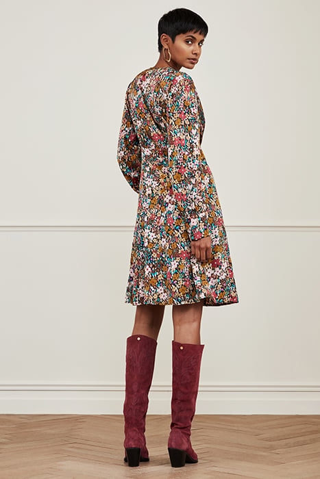 LYNN SHORT CATO DRESS BLACK/RA RA RASPBERR 2