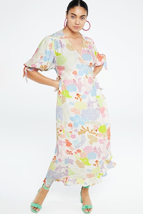 CHANNA DRESS CREAM WHITE /PINK PA 4