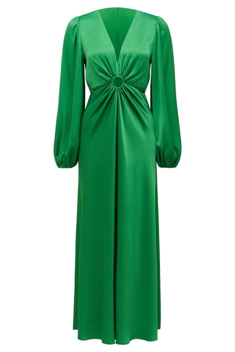 GISELLE CUT OUT SATIN DRESS ENERGETIC JADE 3