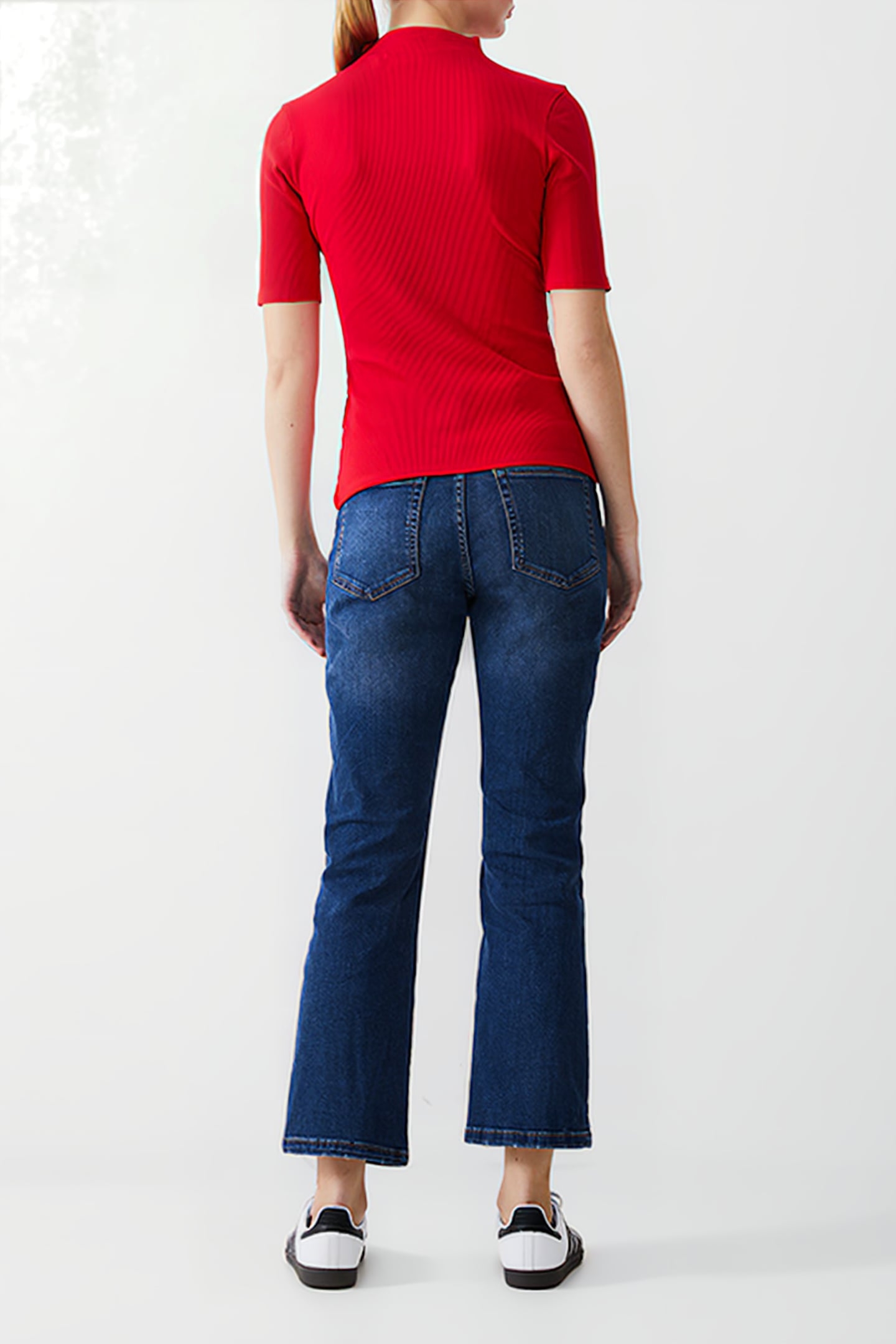 RIB TURTLE NK TOP POPPY 3