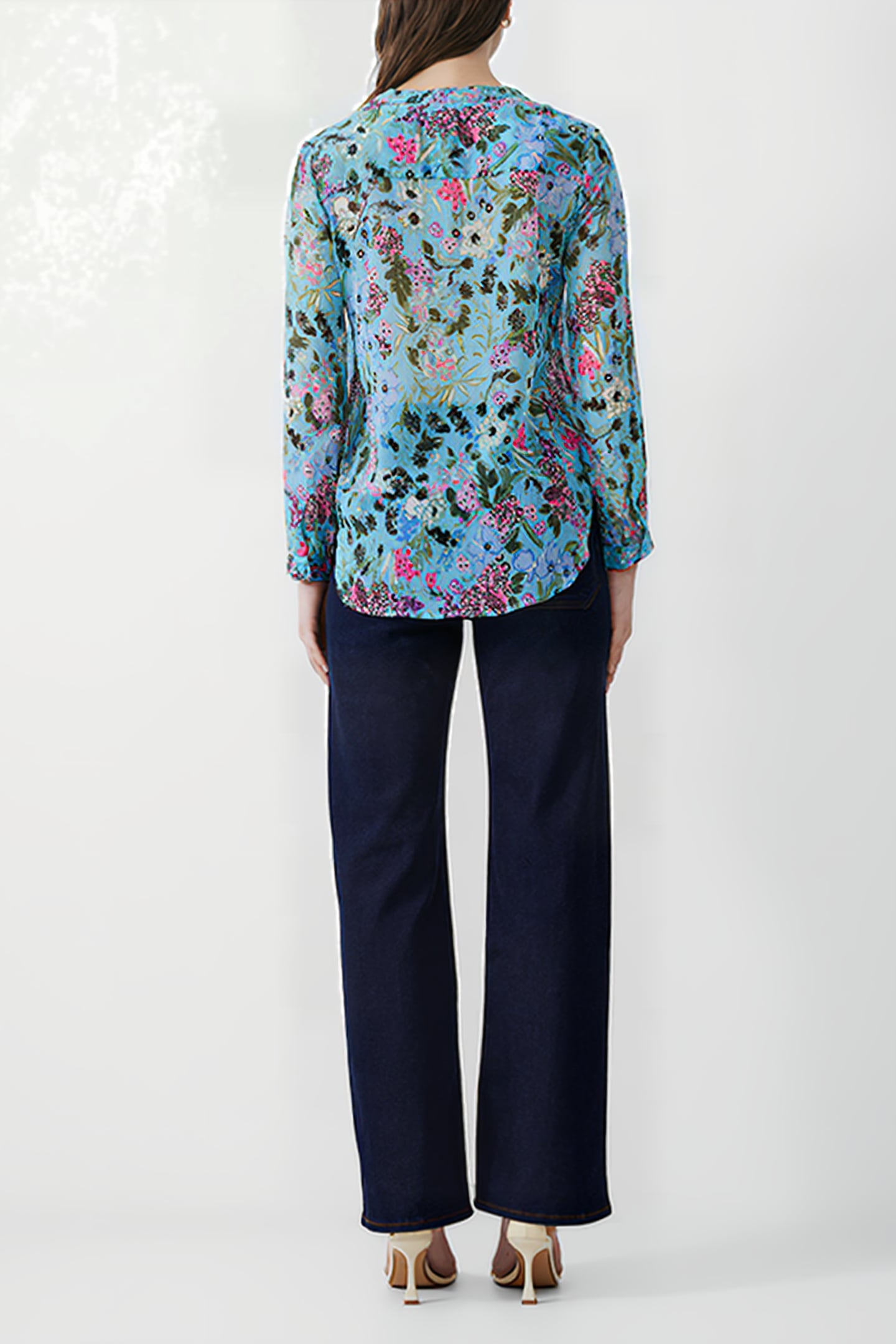 BLOSSOM HIBISCUS L/S HENLEY STILL WATER 3