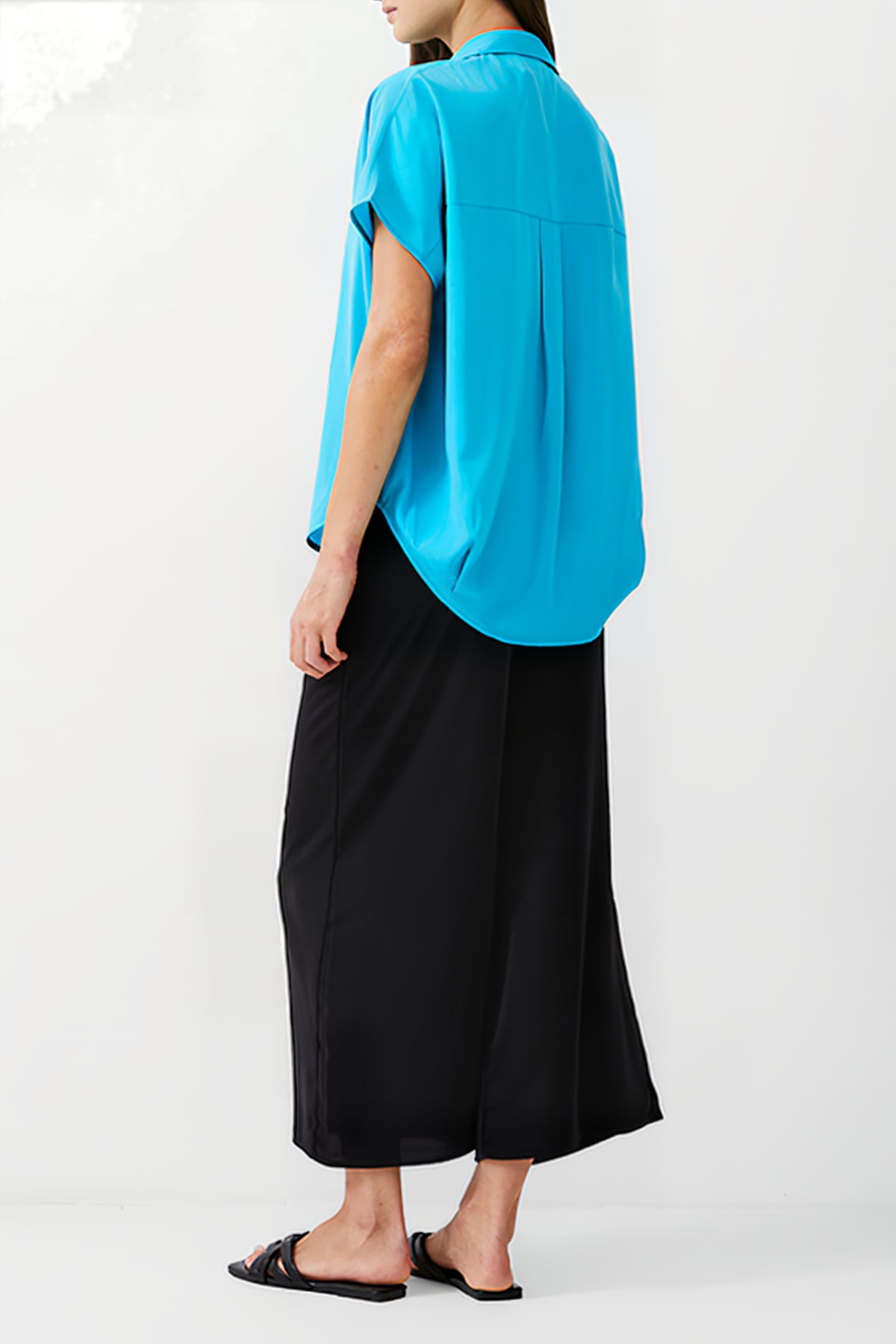 S/S CREPE LIGHT POPOVER PEACOCK 2